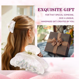 Rhavelune finished decorated claw clip set styled for gifting and everyday wear