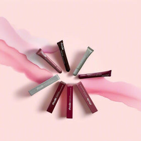 Rhode glossy texture drop highlighting hydrating, non-sticky finish