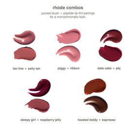 Rhode lip tint inside a purse with accessories showing on-the-go touch-up convenience