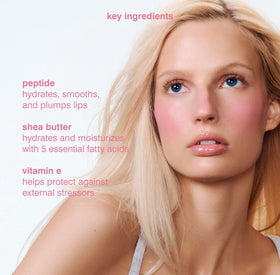 Rhode lip tint worn by model in natural light showing subtle buildable color benefit