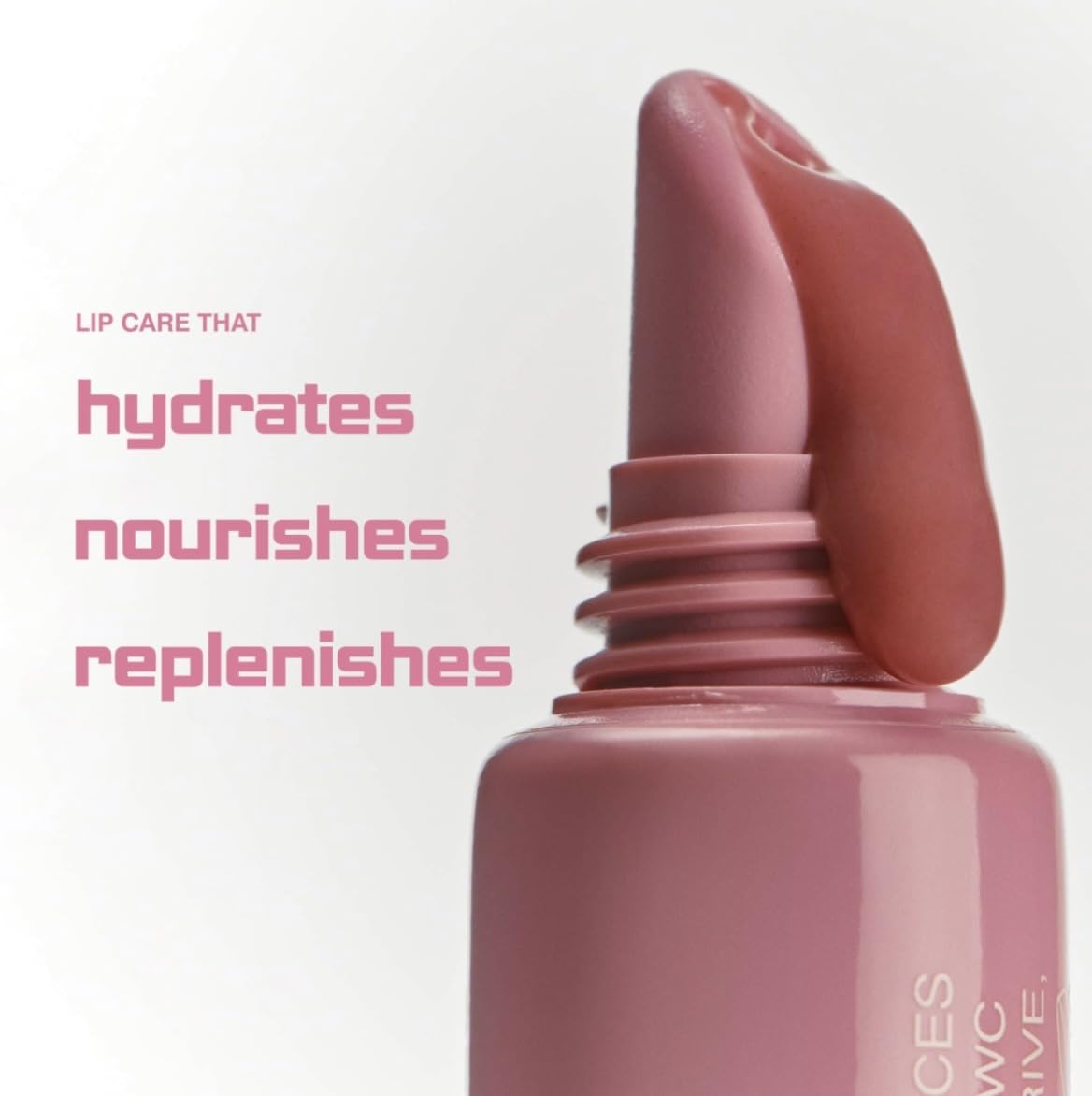 Rhode lip tint glossy texture close-up highlighting hydrating, dewy finish benefit