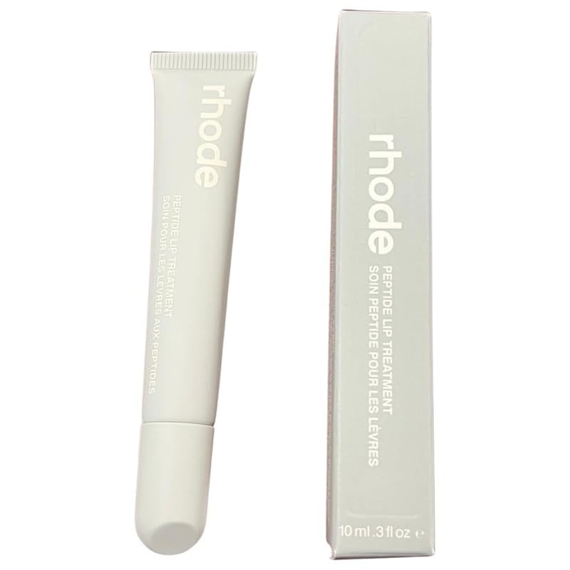 Rhode lip treatment unscented front packaging showing compact tube and glossy finish benefit