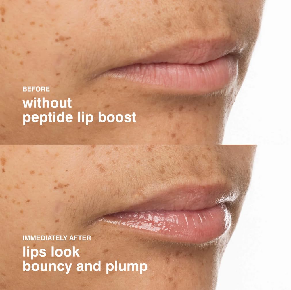 Rhode applied on lips demonstrating dewy, plumped appearance