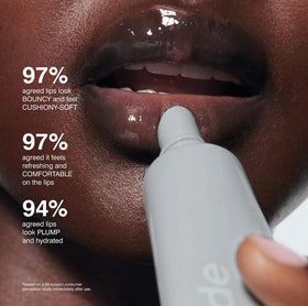 Rhode label close-up highlighting peptide ingredients and clarity