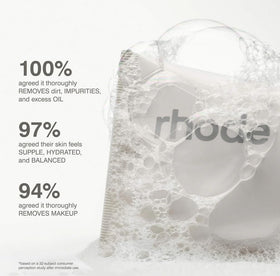Rhode Pineapple Refresh texture close-up foam illustrating gentle lather and mild cleansing action
