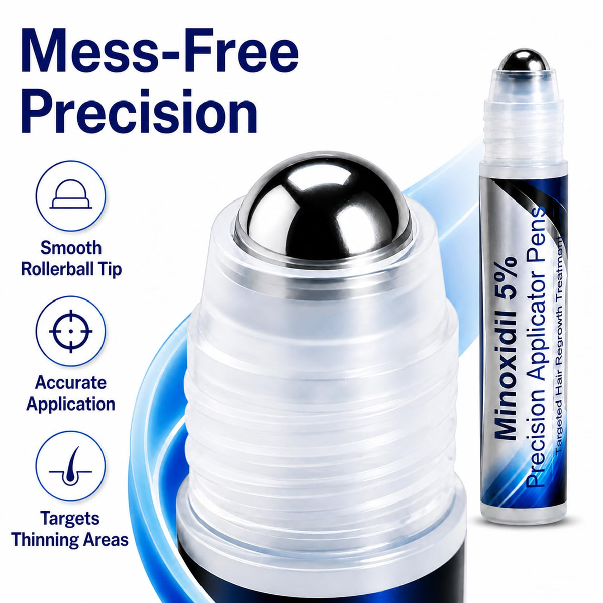 RHRTTUE applicator pen in hand for size and controlled dosing benefit