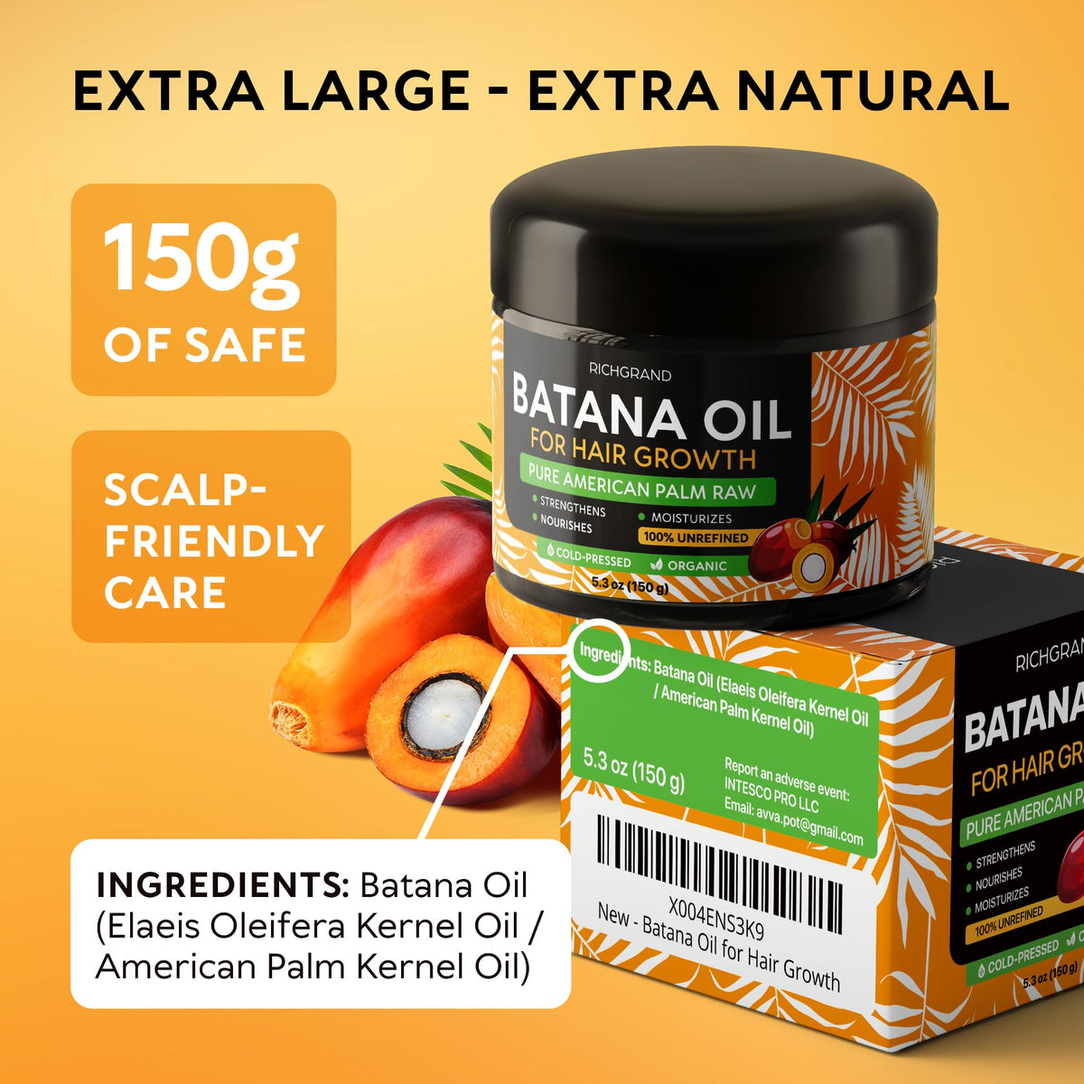 RICHGRAND palm fruit source image representing authentic Honduran oil