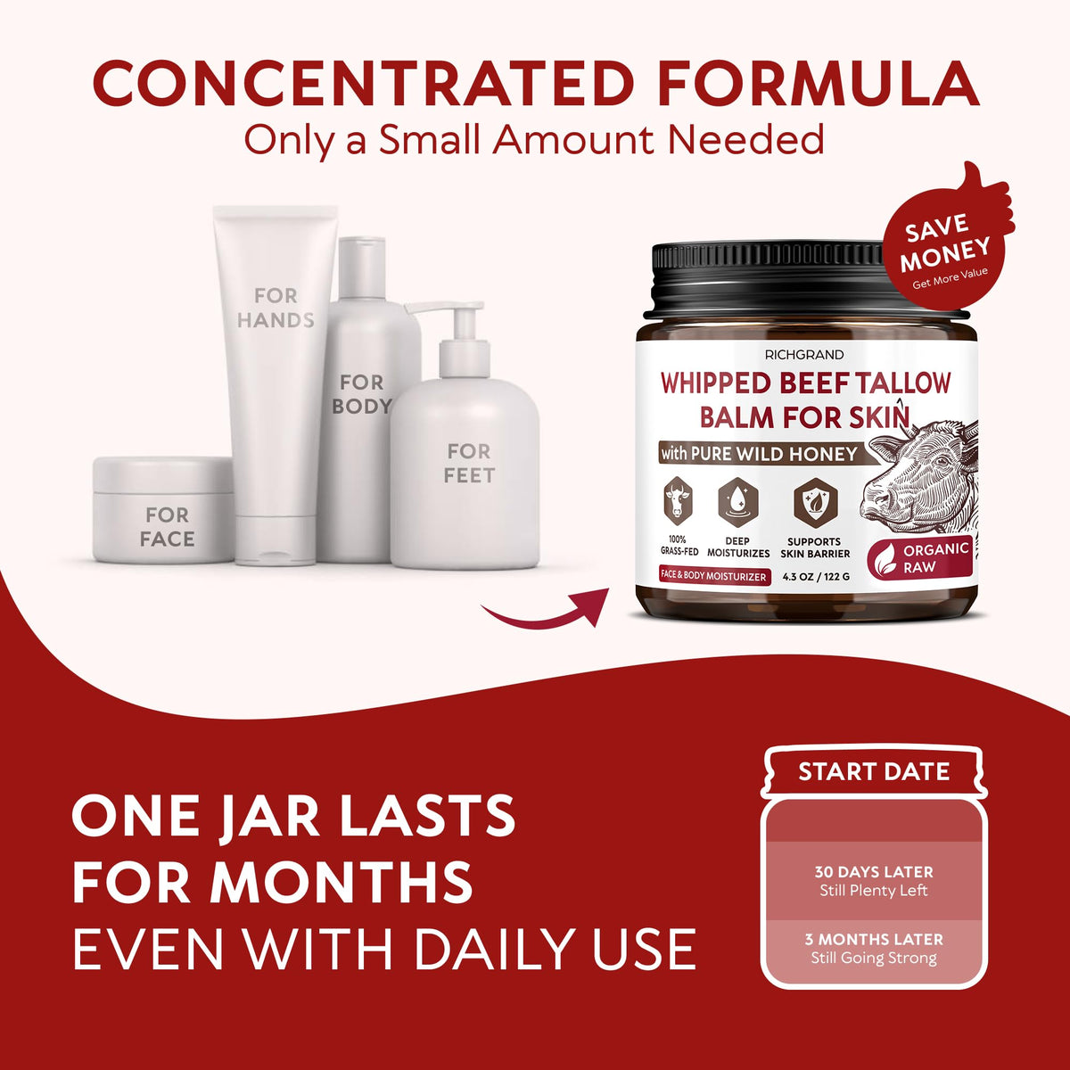 RICHGRAND jar on bathroom counter lifestyle storage benefit