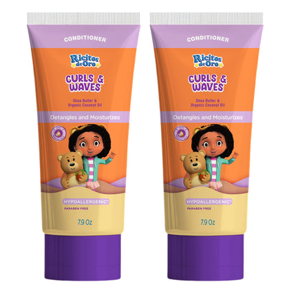 Ricitos de Oro front packaging showing 2-pack and benefits