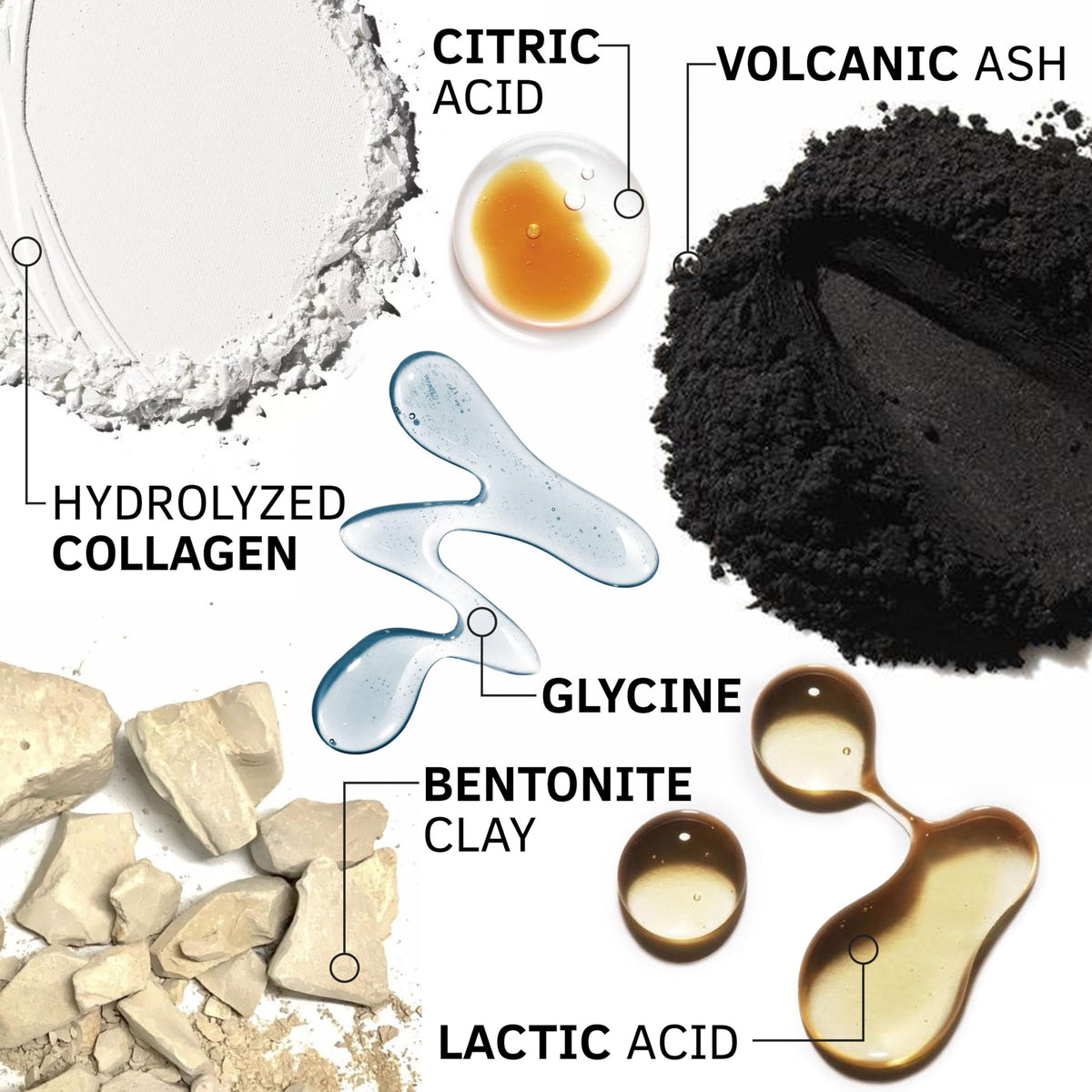 Rida Hair Research Institute bentonite clay texture close-up demonstrating detox action on minerals