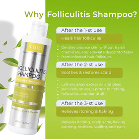Rida Hair Research Institute applying shampoo in shower for targeted scalp relief