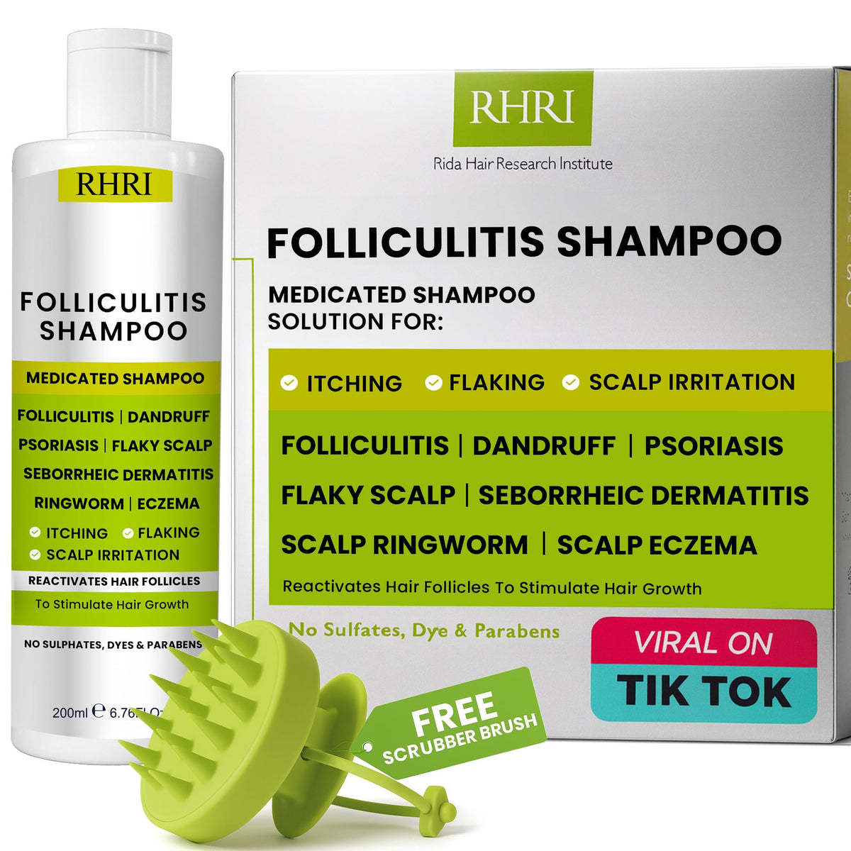 Rida Hair Research Institute front bottle view showing clear branding and benefits