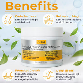 Rida Hair being applied to palm demonstrating ease of use and targeted scalp massage