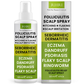 Rida Hair front packaging showing clear label and spray bottle benefit