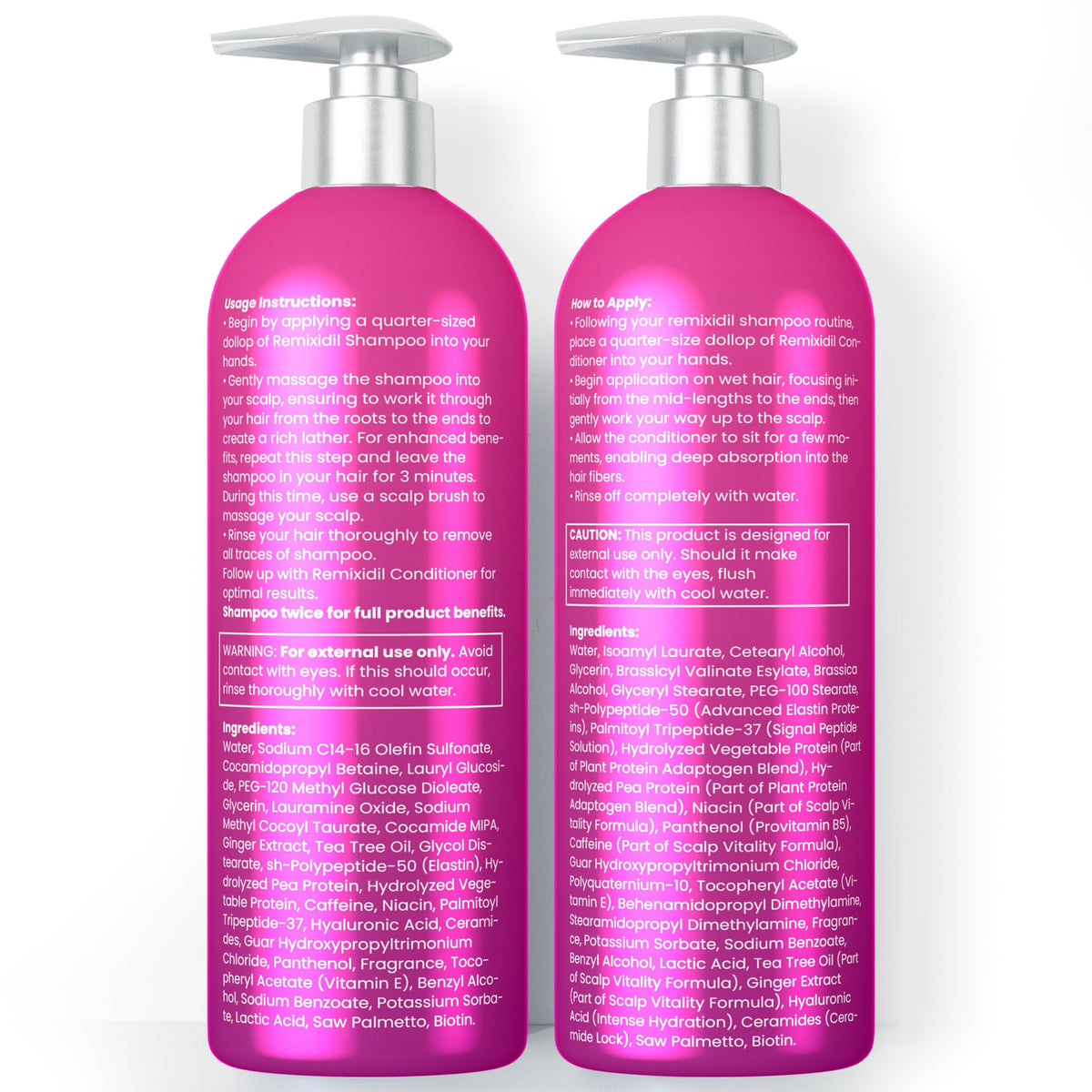 Rida Hair Research Institute back-of-bottles ingredient list for transparency benefit