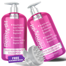 Rida Hair Research Institute front packaging showing 32 oz bottles and value size benefit