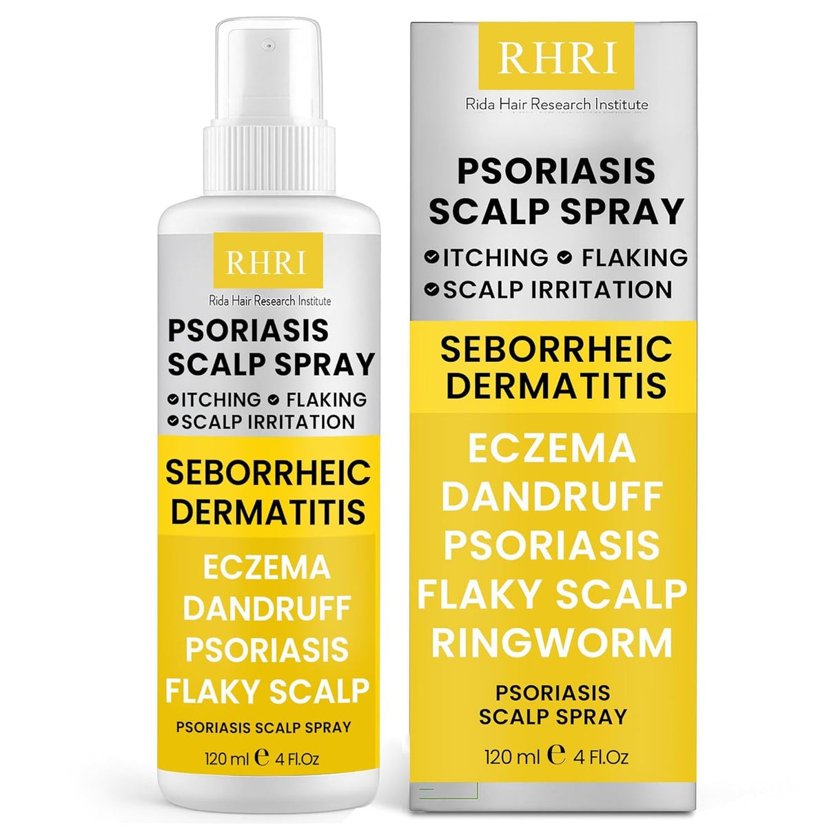 Rida Hair Research Institute front packaging showing clear label and benefits