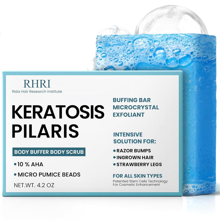 Rida Hair Research Institute front packaging showing bar and benefits