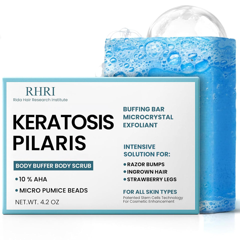 Rida Hair Research Institute front packaging showing bar and benefits