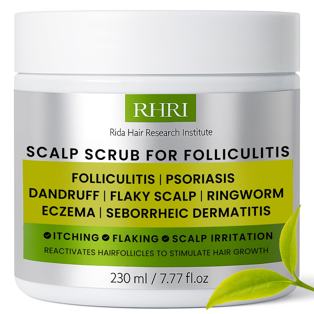 Rida Hair Research Institute front packaging showing product benefits and clarity