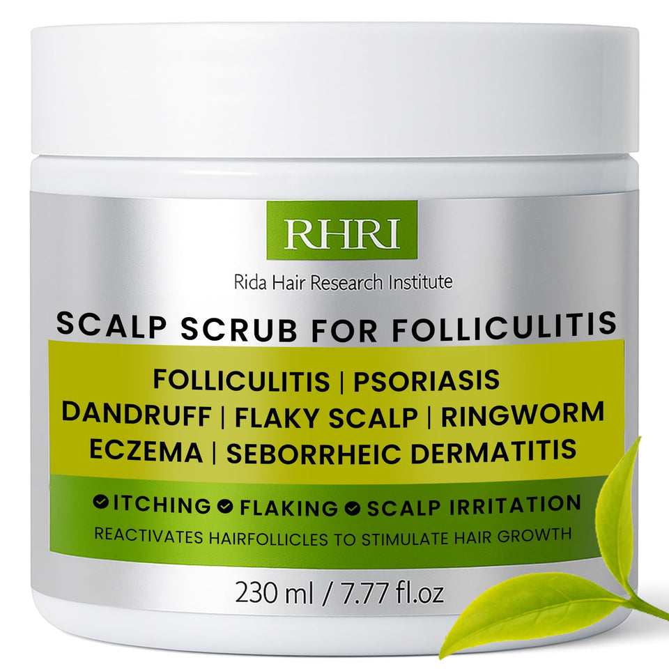 Rida Hair Research Institute front packaging showing product benefits and clarity