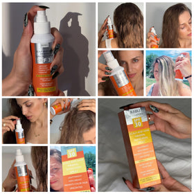 Rida Hair Research Institute bottle in a travel pouch showing convenience for trips benefit