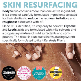 Ingredients label detail showing glycolic acid and clean formula