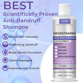 Rida Hair Research Institute shampoo lather texture cleansing flakes