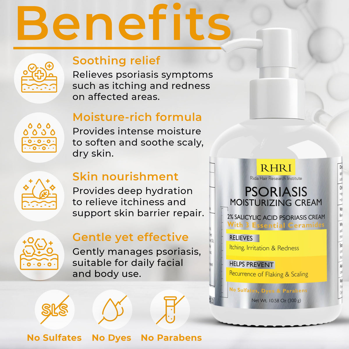 Rida Hair Research Institute cream texture close-up showing rich moisturization