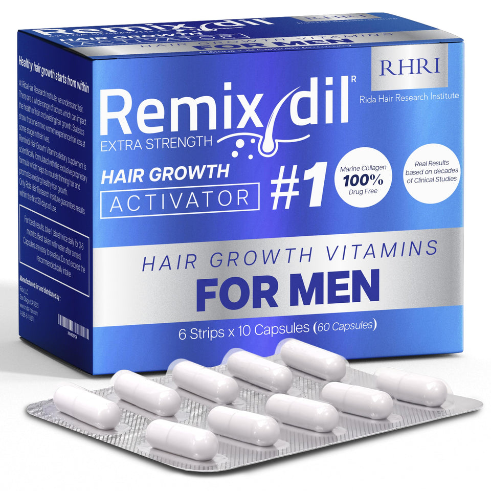 Rida Hair Research Institute front packaging showing product benefit