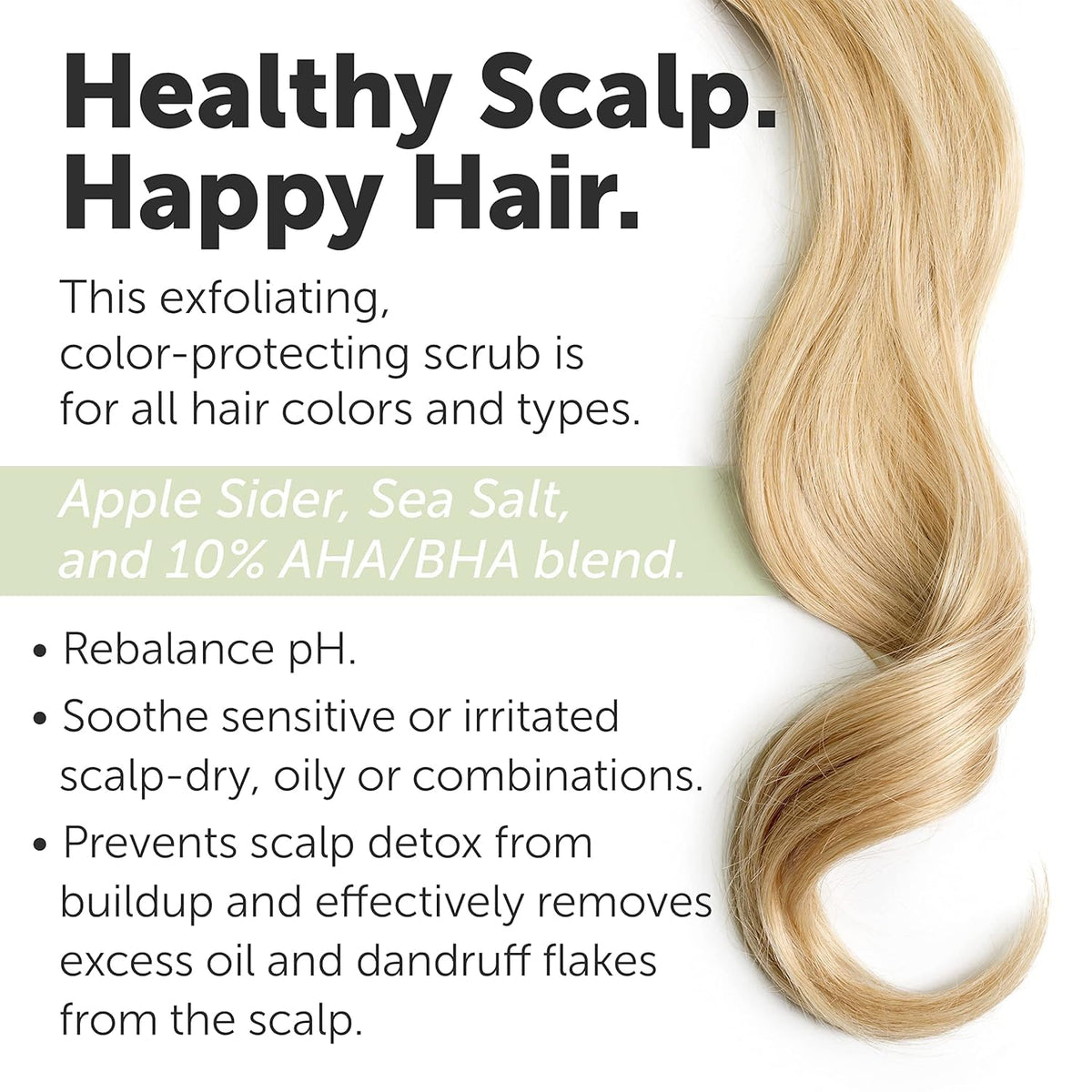 Rida Hair Research Institute close-up of scrub texture with sea salt exfoliant