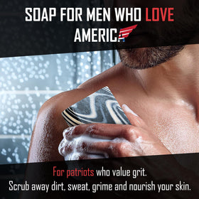 Right Wing Naturals bar in shower producing rich lather for effective cleansing