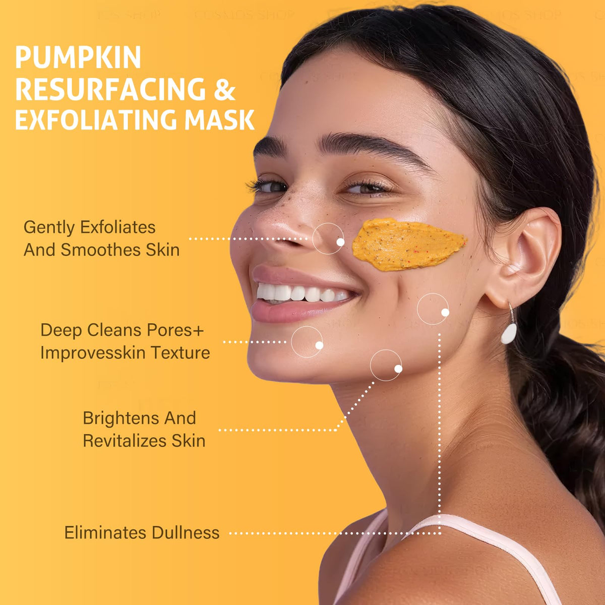 RIHAKO close-up texture of mask cream showing smooth, gentle exfoliation benefit