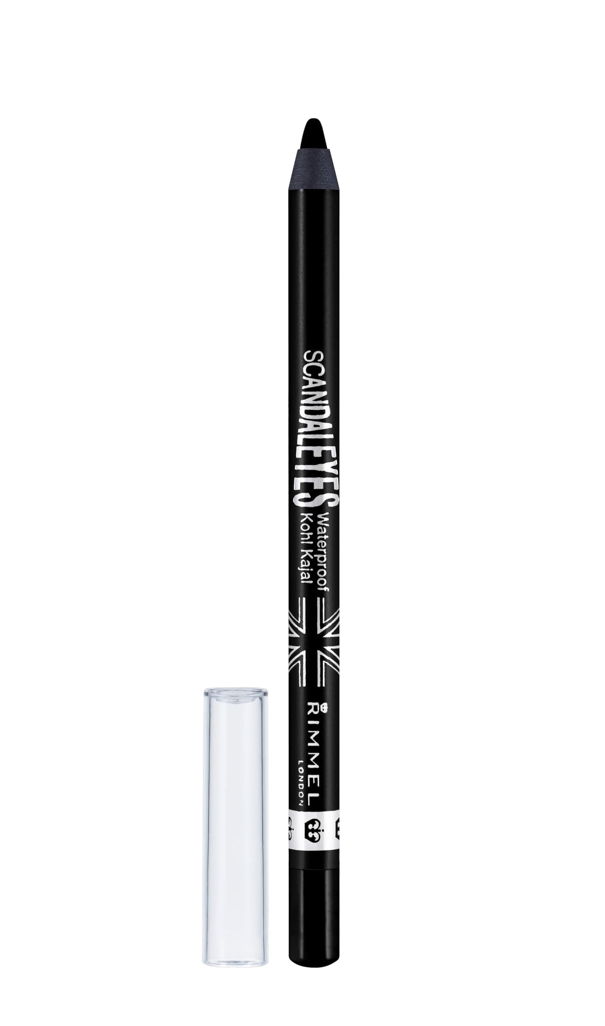Mascara wand swatch showing Rimmel formula texture and volumizing effect