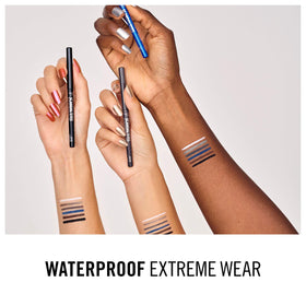 Rimmel Scandaleyes taupe cap and retractable mechanism illustrating no-sharpener design