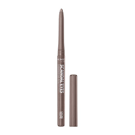 Rimmel Scandaleyes taupe front packaging showing compact retractable liner benefit