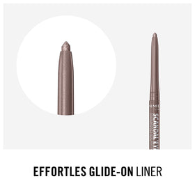 Rimmel Scandaleyes taupe smudged smoky finish showcasing buildable depth