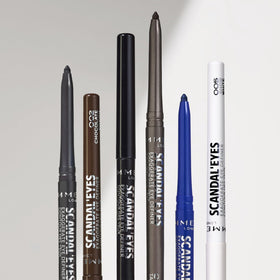 Rimmel Scandaleyes taupe tip close-up highlighting smooth glide and precision