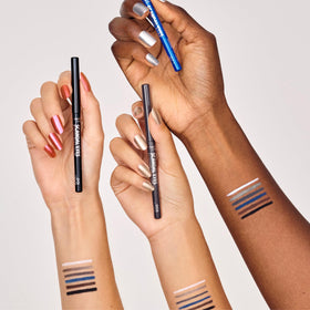 Rimmel Scandaleyes taupe water resistance test demonstrating waterproof wear