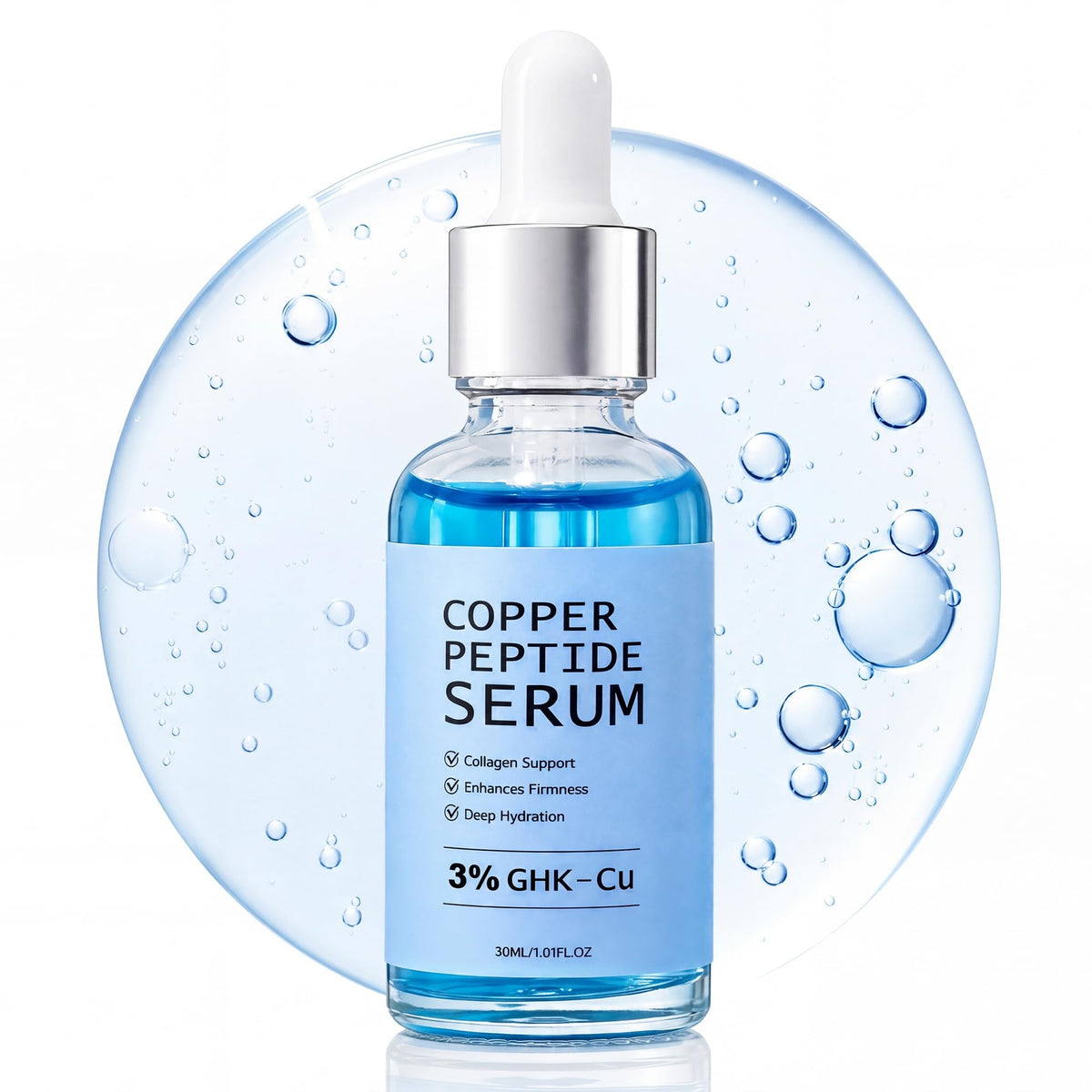 Rimyoi front packaging showing copper peptide serum and benefits