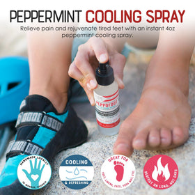 Rinse Bath & Body bottle inside gym bag suggesting portability and on-the-go relief