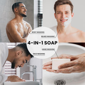 Rinse & Robust bar held in hand to show 5.3 oz size and travel-friendly benefit