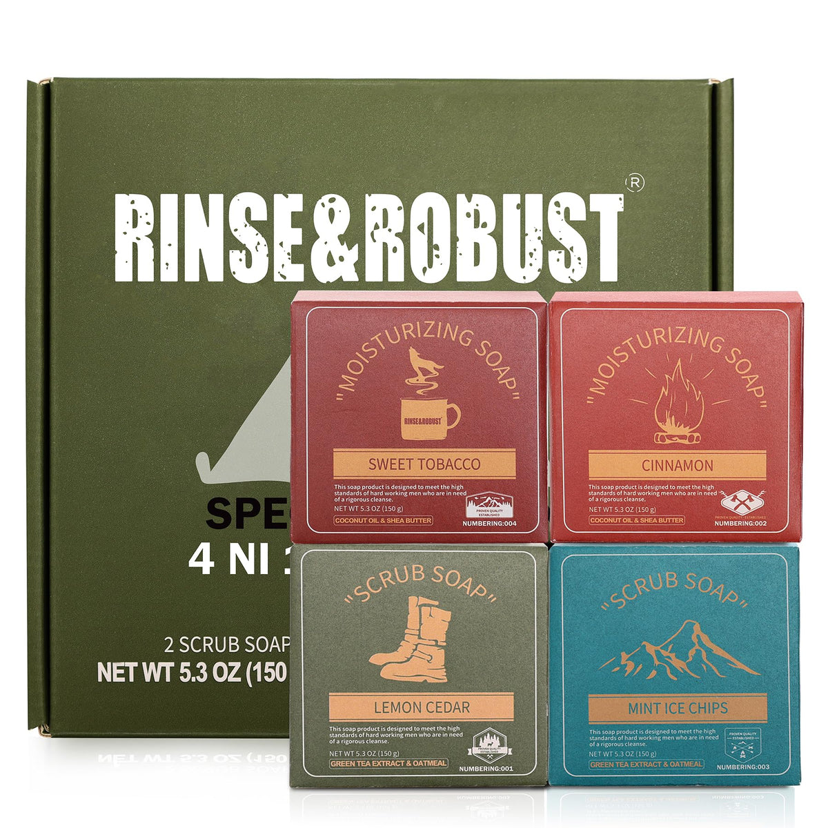 Rinse & Robust gift box on wooden table evoking outdoor lifestyle and ready-to-give appeal