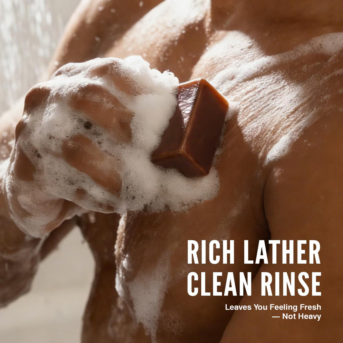Rinse & Robust bar used outdoors after activity showing refreshing cleansing effect