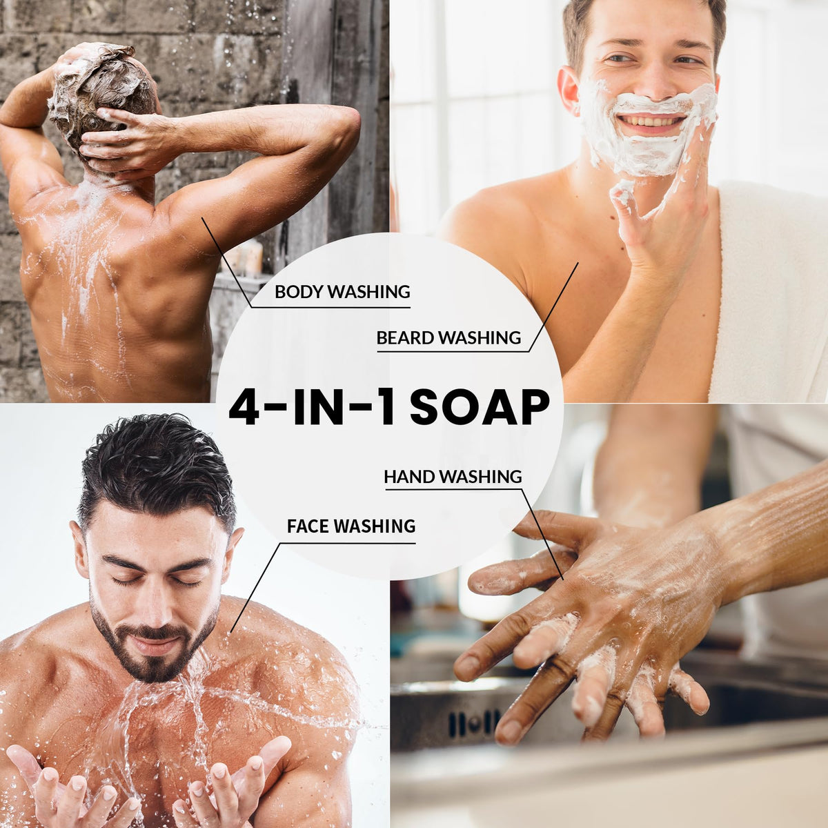 Rinse & Robust mint ice chips bar producing creamy lather for cooling refreshment during wash
