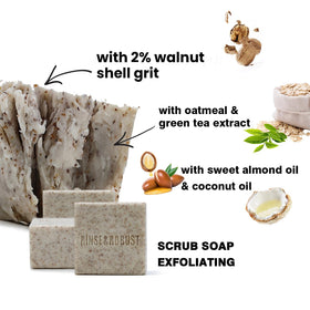 Rinse & Robust sandalwood bar texture showing creamy finish and moisturizing benefit