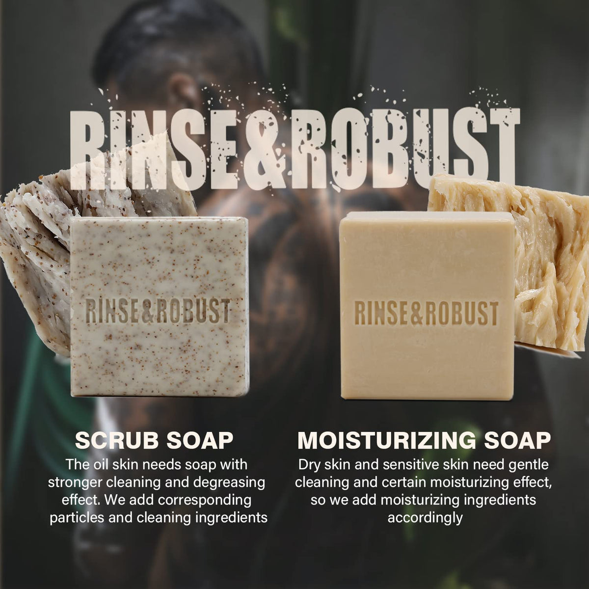 Rinse & Robust bars inside travel toiletry bag for on-the-go convenience