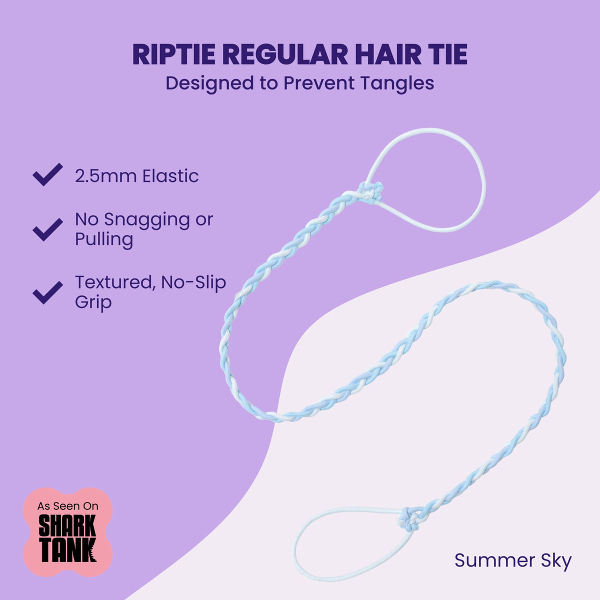 Rip Tie close-up of nylon weave, Rip Tie minimizes tangles and snagging