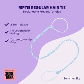 Rip Tie close-up of nylon weave, Rip Tie minimizes tangles and snagging