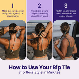 Rip Tie three-pack arranged to show color variety and everyday versatility